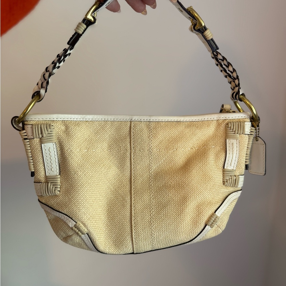 Coach Straw Wicker Hobo Shoulder Bag